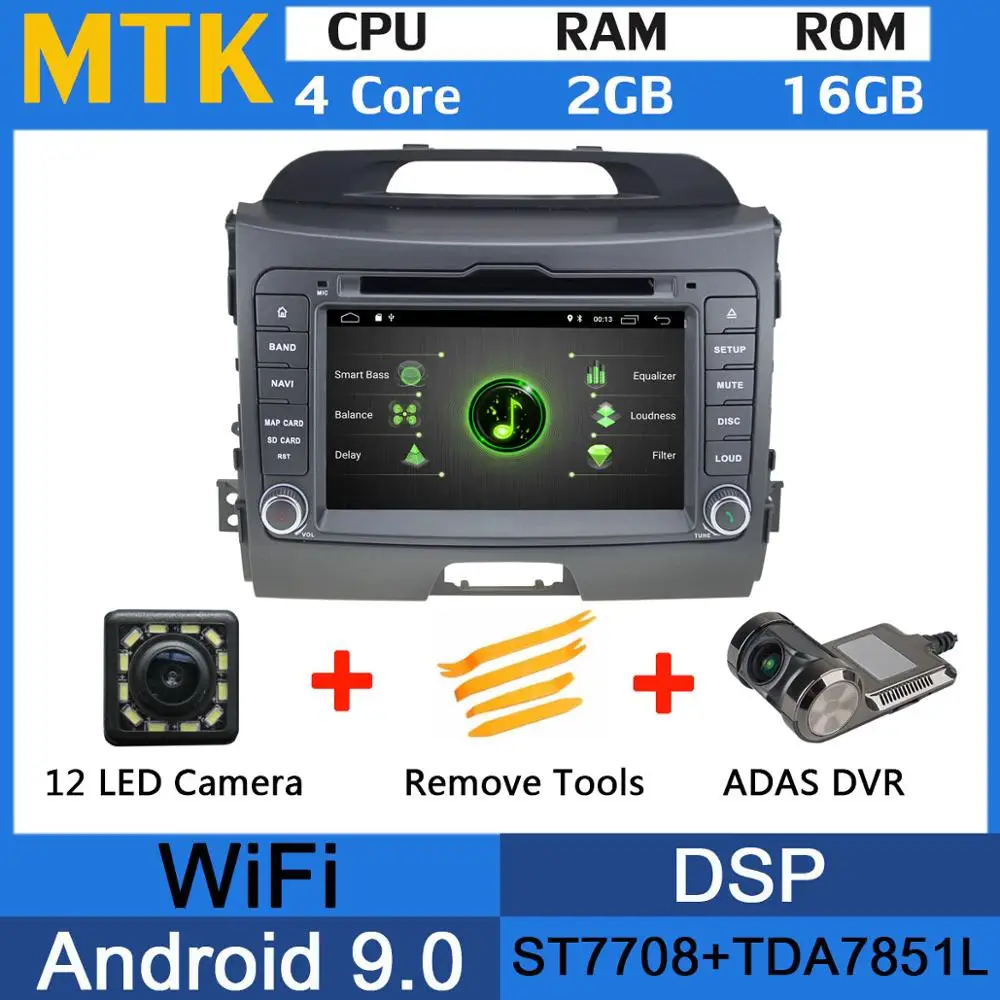 MTK-ADAS " Android 9,0 Восьмиядерный 5 USB порт Автомобильный dvd-плеер для Kia S порт возраст 2010 2011 2012 автомобильный Радио gps Мультимедиа DSP - Цвет: MTK-ADAS