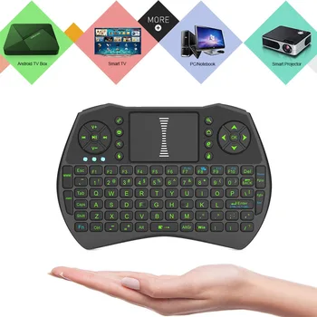 

Backlit 2.4GHz Wireless Keyboard Air Mouse Touchpad Handheld Remote Control Backlight for Android TV BOX Smart TV PC Notebook