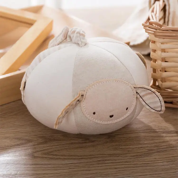 Kuulee Baby Органический хлопок животный игрушечный мяч новорожденный ручной ловля мяча ручной удерживающий колокольчик мяч Усмиряющий погремушка игрушка хлопковая ткань