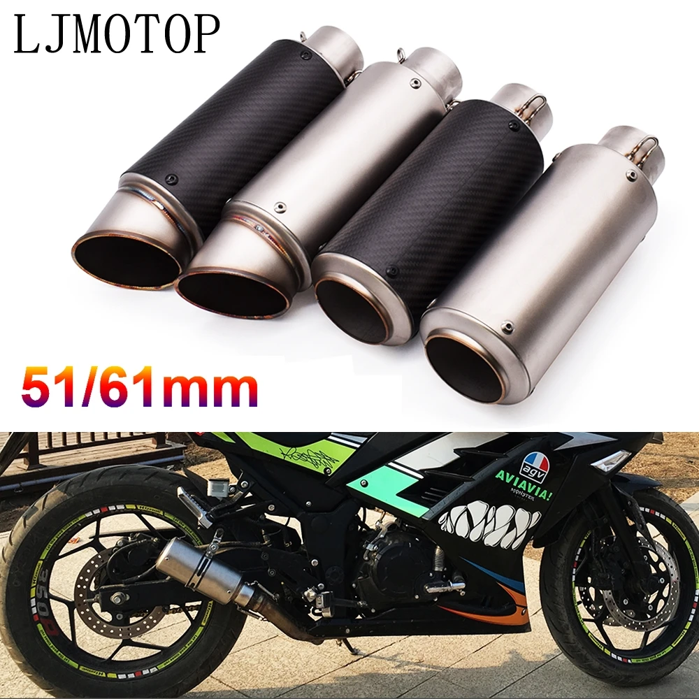 

51mm 60mm motorcycle exhaust pipe with DB killer Exhaust Pipe Muffler For Suzuki GSX1100F Katana GSX250 GSX550 GSX600 Katana