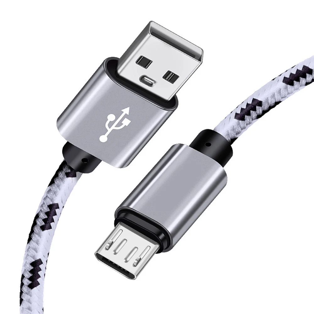 3A Micro USB Cable 1m 2m 3m Fast Charging Phone Charger adapter Data Cabel For Samsung s7 Huawei Xiaomi Andriod Microusb Cables - Color: White Micro USB