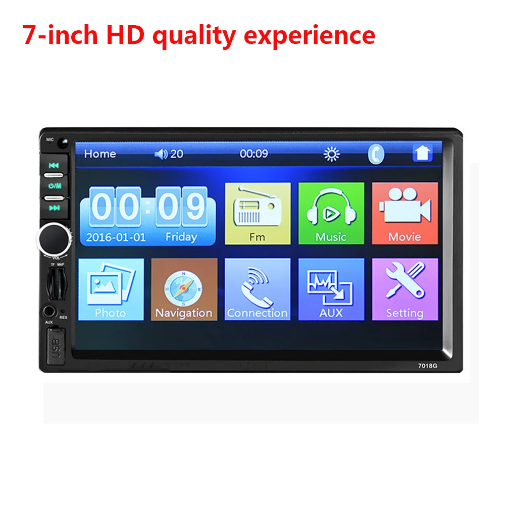 Multimedia Player Video Player 7" Car MP5 Player Audio Automobile GPS Navigation Function Bluetooth 2Din