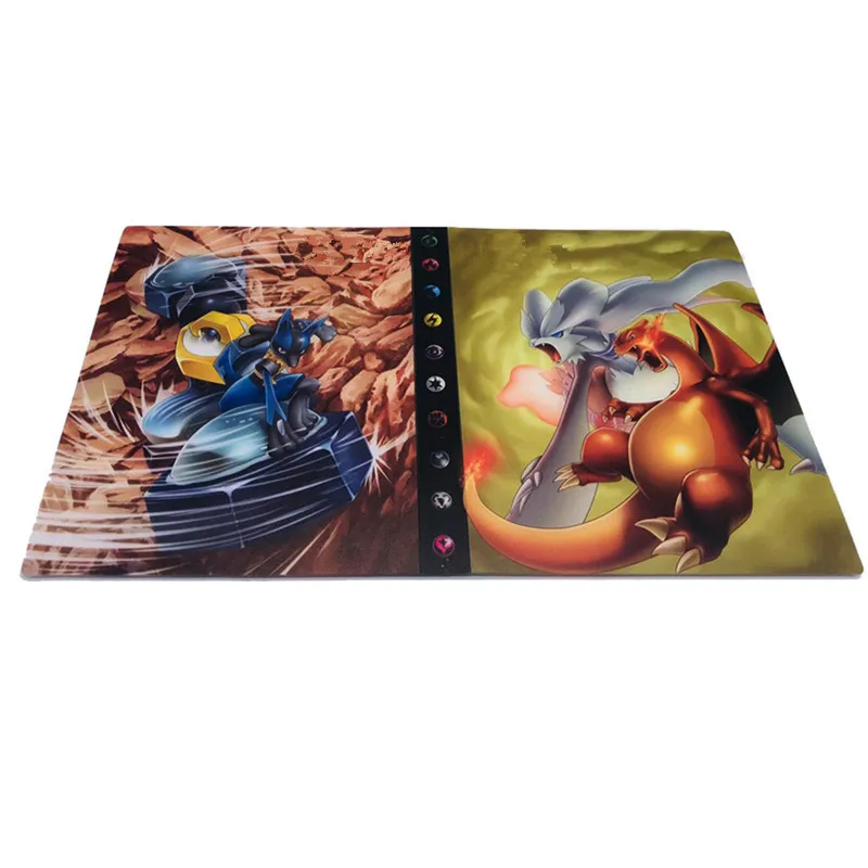Новинка 240 шт персонажи карточная коллекция записная книжка игровая карта Игральный альбом Pokemones держатель карт подарок для детей