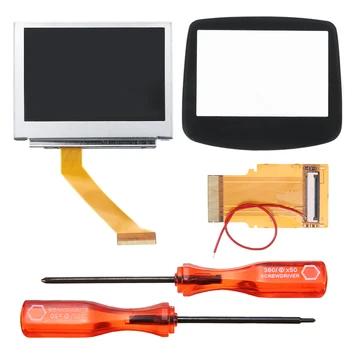 

1SET MOD LCD Backlight Kit For GBA SP AGS-101 Backlit Screen Host Highlight Screen W/ 32/40 Pin Ribbon Cable Glass Screen Cover