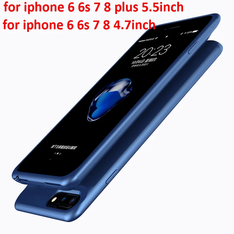 4,7 дюймов 2500 мАч/5000 мАч чехол для зарядного устройства для iPhone 6 6S 7 8 Портативный внешний аккумулятор чехол для зарядки для iPhone 6 6S 7 8