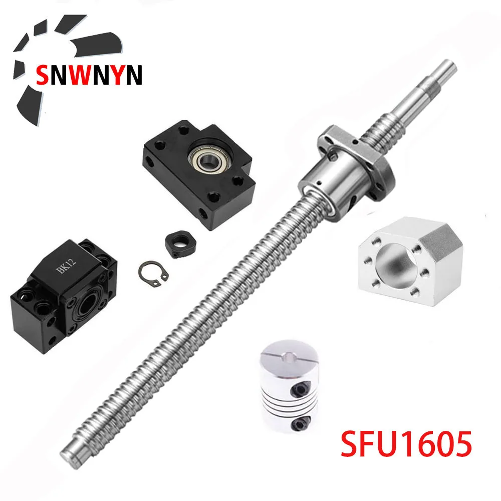 Набор шариковых винтов SFU1605 C7 с механической обработкой шаровая гайка Корпус