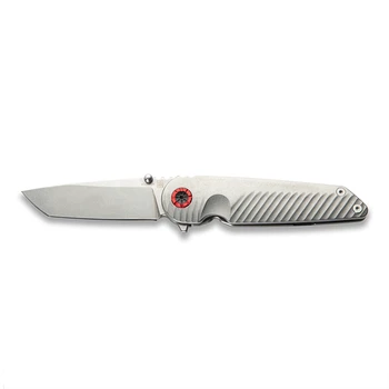 

FALCO Folding Pocket Knife 9CR18MOV Steel Blade Stone wash Steel Handle Portable Outdoor Practical Camping Survival Tool Knives