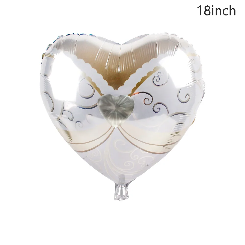 1 шт. фольга невесты и жениха воздушные шары с дизайном «сердце» свадебные декоративные воздушные шары алюминиевый шар помолвка Свадебный шар вечерние поставки - Цвет: Heart shaped bride