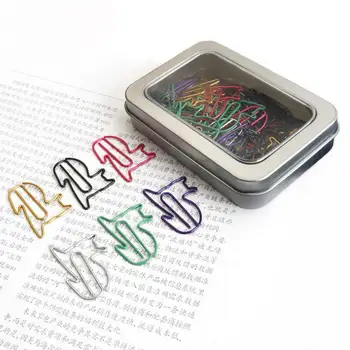 

Funny Paper Clips Assorted Colors - 60Pcs Cute Cat Shaped Bookmark Clips - Office Supplies Clips for Party Card Wedding Invitati