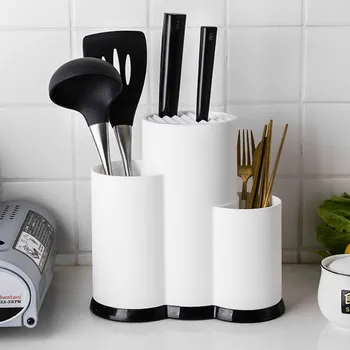 

Multifunctional PP knife holder cutting board kitchen supplies knife seat rack multifunctional storage tableware box ZM917