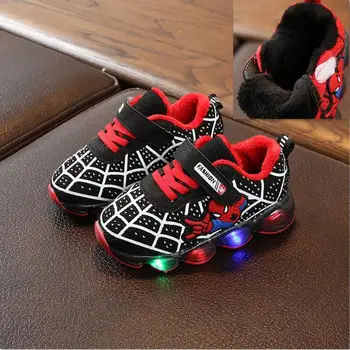 

Winter Kids Warm Luminous Sneakers Children Boys Girls Led Shoes Kids Sport Flashing Lights Glowing Casual Baby Flat Boots