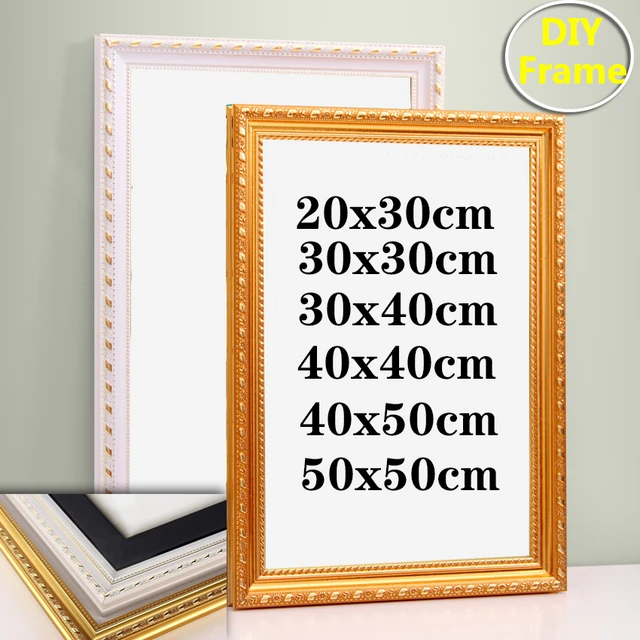 New Diy out frame Unfinished Wood stretcher 1pcs diy oil painting diamond  Mosaic Thick wood frame wall painting picture frame - AliExpress