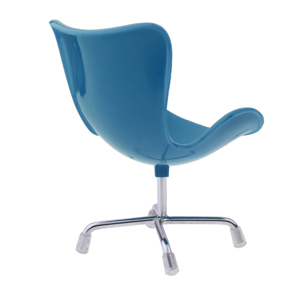 1/6 Dolls House Miniature Furniture Swan Chair Office Chair for   for Blythe for  DOD Dollfie Accessories