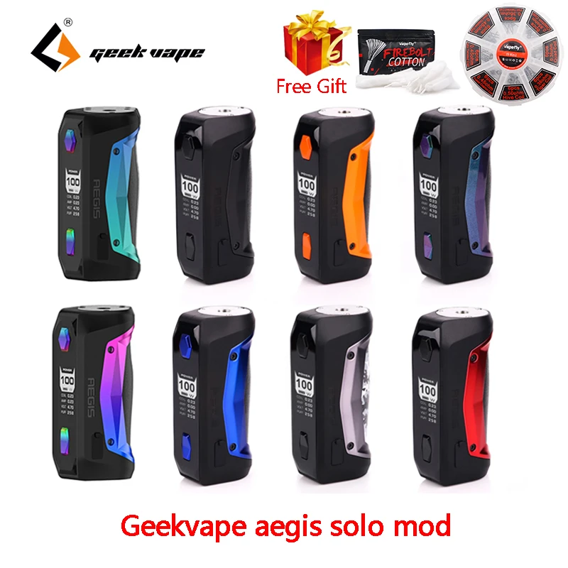 Original GeekVape Aegis Solo mod waterproof E Cigarette fit Cerberus Subohm Tank Tengu RDA By single 18650 VS aegis mini Mod |