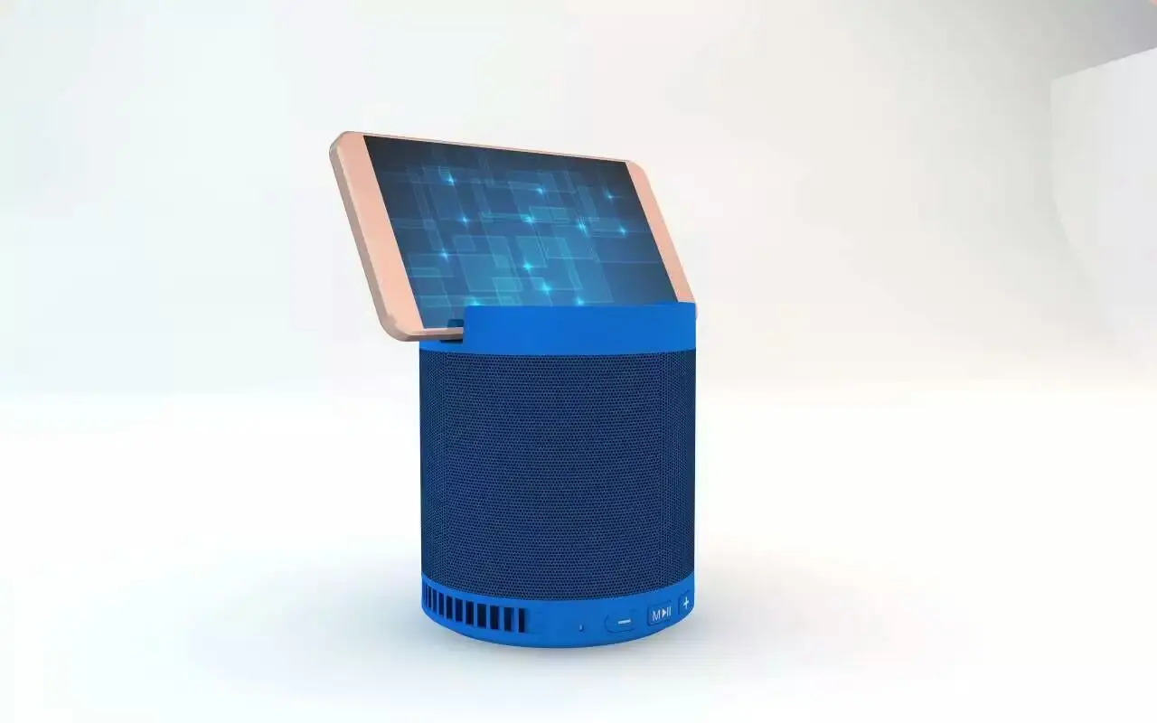 Синий Креативный открытый Bluetooth динамик HFQ3 беспроводной портативный мини-динамик мобильный телефон кронштейн Bass cannon вставной звук - Цвет: Синий