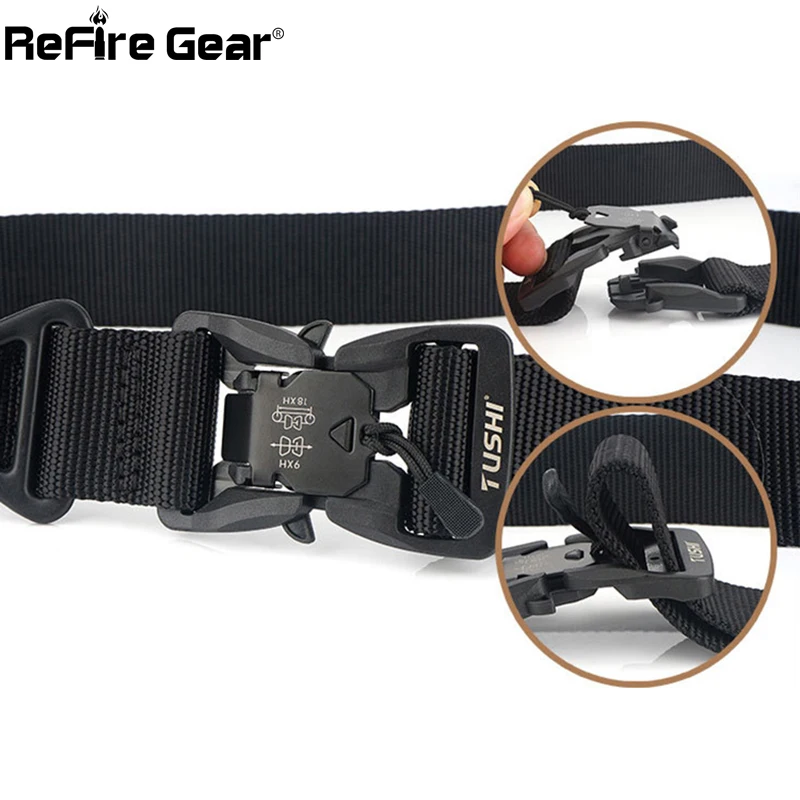 Ремни ReFire мужские нейлоновые магнитные тактические армейские ремни для
