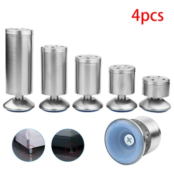 

High Quality 4PC Furniture Legs Stainless Steel Furniture Accessories For Sofa Beds Cupboard Cabinets Furniture Stand