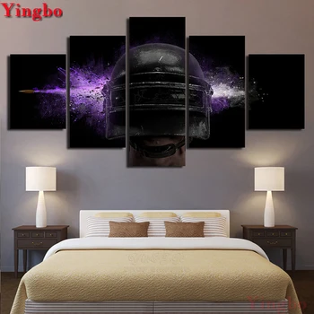 

Full Square round DIY Diamond Painting 5 Pieces Game Poster Diamond Embroidery Diamond Mosaic Cross Stitch Boy's Room Decor