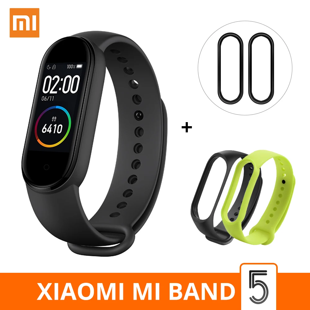 

Xiaomi Mi Band 5 Smart Bracelet AMOLED Screen Miband 5 Waterproof Smartband Bluetooth Fitness Traker Sport Smart Band