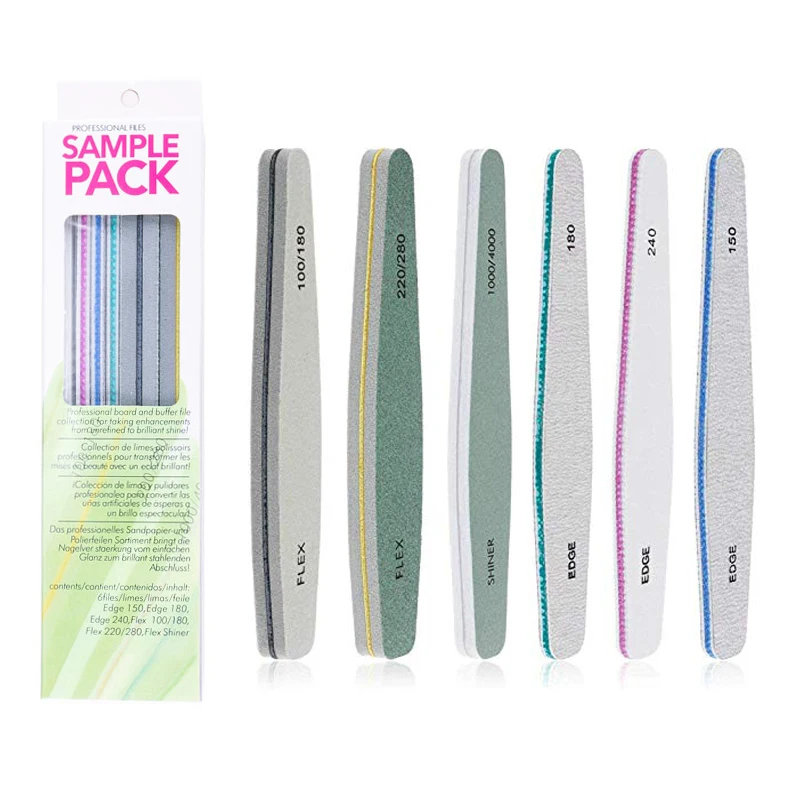 

(6pcs nail files) Nail Buffer 6 Pcs Nail Files Professional Nail File and Buffer -6' Emery Boards Nail Buffer Buffer Block, JHJH