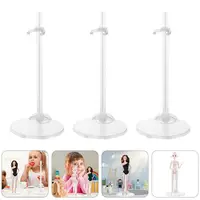 15Pcs Doll Holding Stands Doll Supports Display Racks Transparent Racks