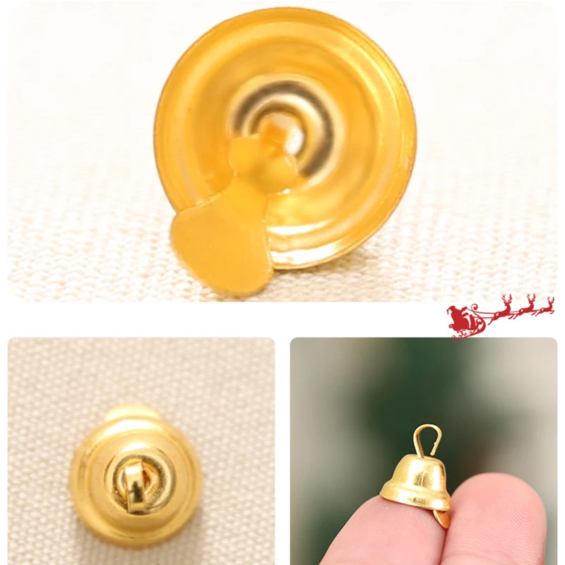 DIY Мини merry 20 шт 1 см золотой маленький колокольчик merry Рождественский подарок елочные игрушки украшения для дома подходит для венка ручной работы