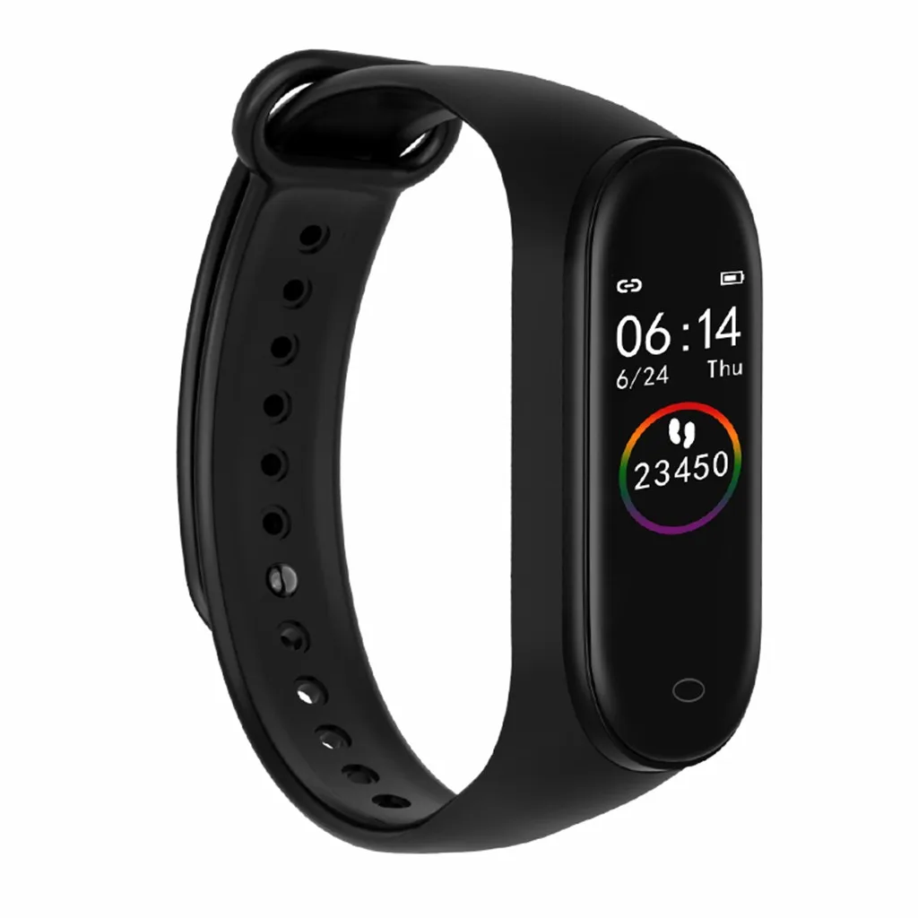 

25#M4 Smart Bracelet Heart Rate Blood Pressure Health Waterproof Smart Watch M4 Bluetooth Watch Wristband Fitness Tracker Watch