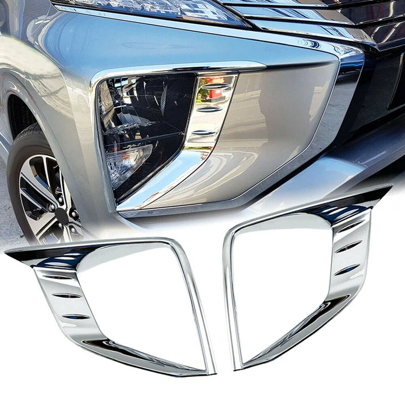 for Mitsubishi Xpander 2018-2020 1 Pair Front Bumper Fog Driving Light Lamp Cover Protect Frame Trim Molding | Автомобили и