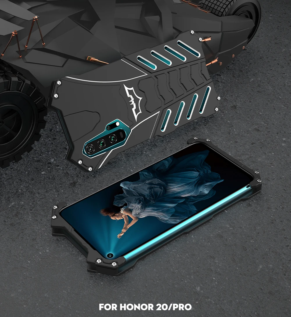 R-JUST металлический алюминиевый чехол для телефона huawei P30 pro P20 lite чехол nova4e для honor 20 pro 20i чехол для скалолазания на открытом воздухе