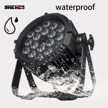 

2PCS Waterproof Led Par 18x18W RGBW UV 6in1 18x12W 4in1 DJ DMX Outdoor IP65 Wall Waher Stage Disco Aluminum Concert Light SHEHDS