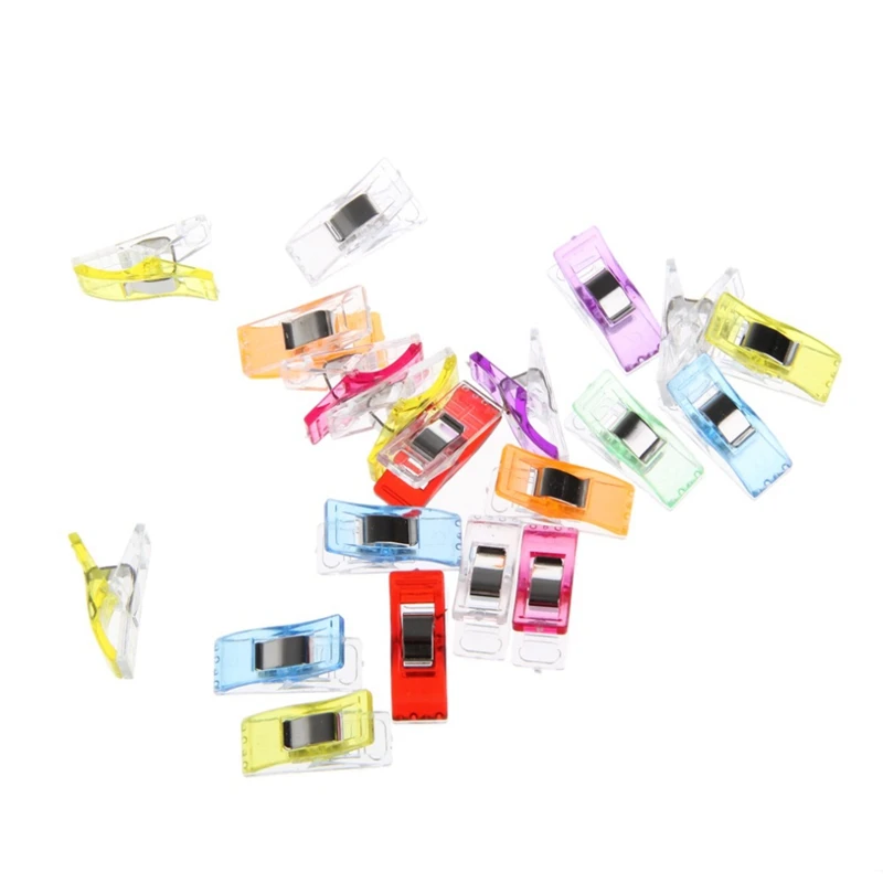 

20Pcs Plastic Clip Stitching Sewing Quilt Clip Tool Food Bag Clip Color Random