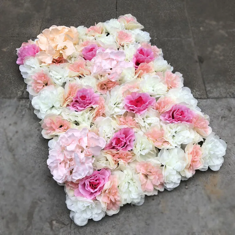 Artificial flower wall Wedding Party Baby Birthday Pink Flower Floral Photographic Photography Background Photo Studio Outdoor