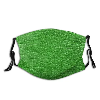 

protective mask with filter Green Leather Effect Background anti dust PM2.5 reuse adult teen child girl