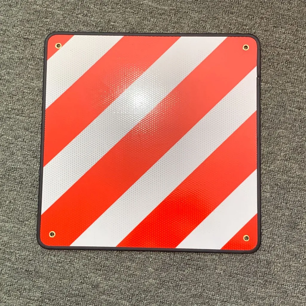 Sign Reflective Sign Red White for Rear Carrier and Bike Rack 50 x 50 cm Safety Hazard Sign Cars Tripod Folded Stop Sign
