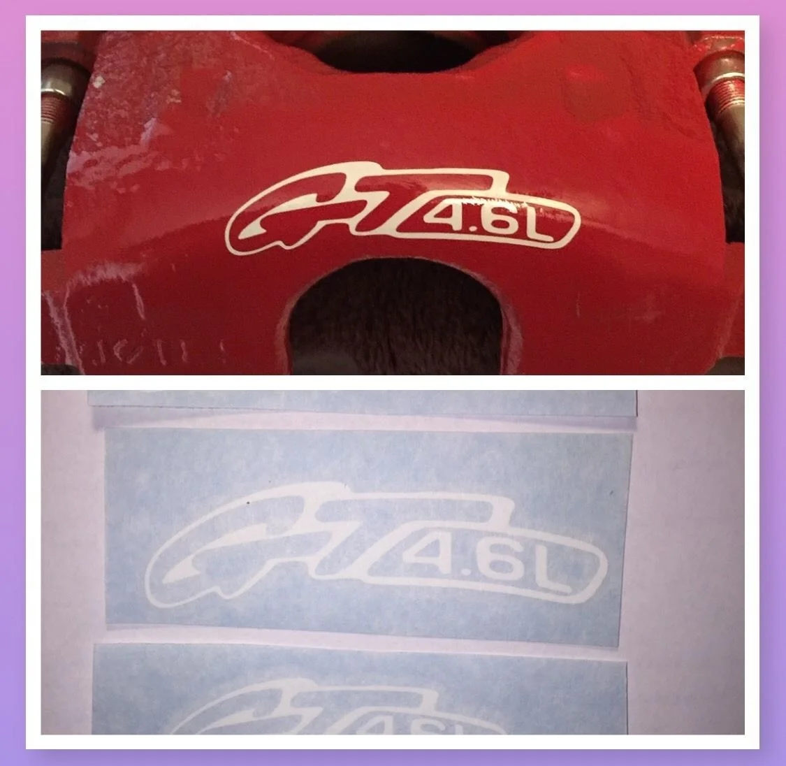 

For 6Pcs 4.6L Mustang GT Caliper Decals Stickers HI TEMP!!