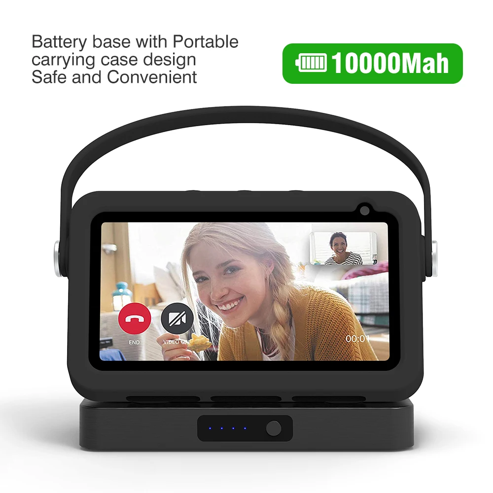 Battery Base for Echo show 5 Portable charger for Echo show 5 holder Rechargeable Backup Battery Echo show 5 Portable case