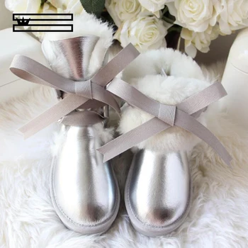 

2019 Fashion Top Quality Woman Snow Boots Genuine Sheepskin Leather Women Boots 100% Natural Fur Warm Wool Winter Boots Shoes