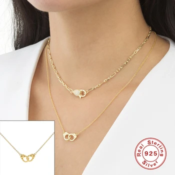 

925 Silver Sterling Necklace collares mujer collier femme Fashion Necklace Fine Jewelry Fashion Pendant Chain Necklace Women