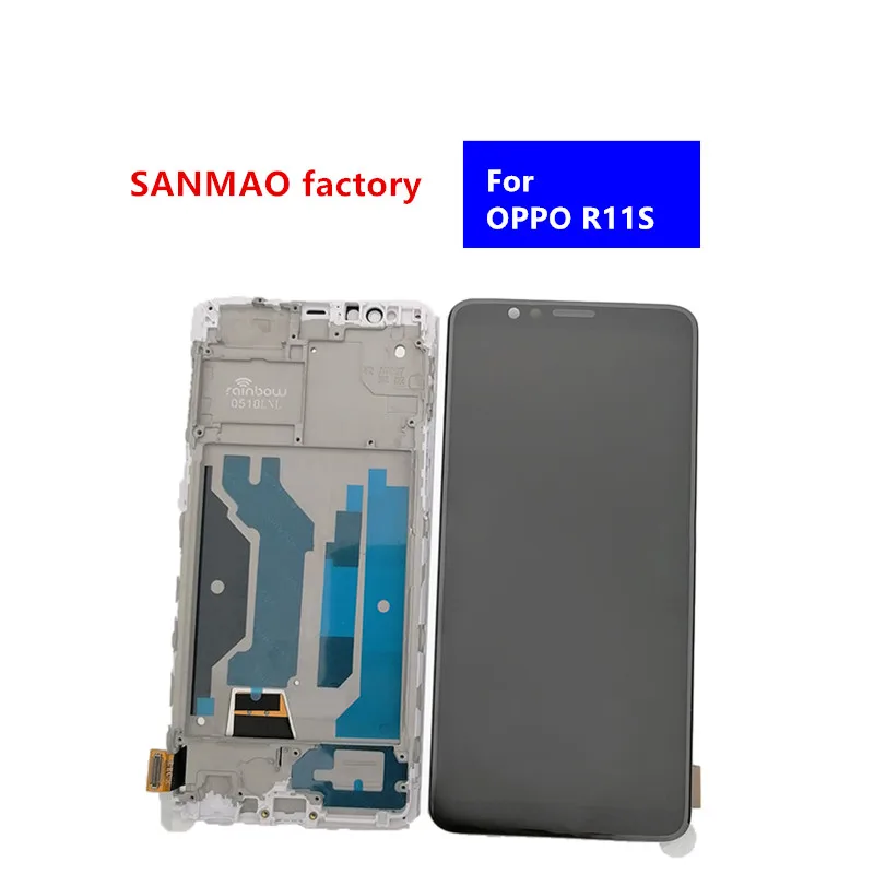 

For OPPO R11S LCD Screen LCD Display with Frame for OPPO R11S Touch Screen Digitizer LCD Assembly Original Phone Replacement Top