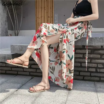 

Skirts Women Ankle-Length A-Line Floral Casual Korean Style Furcal Holiday High Waist Breathable Comfortable Womens Skirt Simple