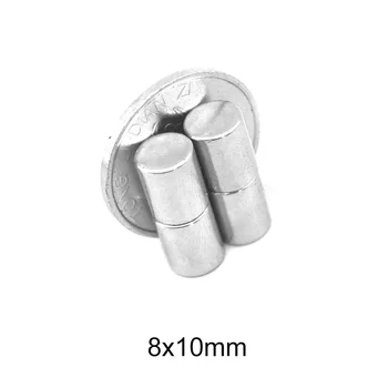 

5~100PCS 8x10 mm Super Strong Cylinder Rare Earth Magnet Round Neodymium Magnets 8mm x 10mm Small Magnet Disc 8*10 mm N35 8x10mm