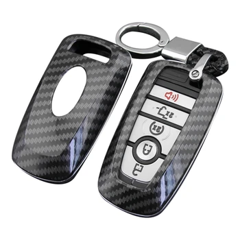 

Smart Keychain Cover Case Carbon Fiber Accessories for Ford Explorer Mustang F-150 F-250 Mondeo Ecosport Ranger Fusion