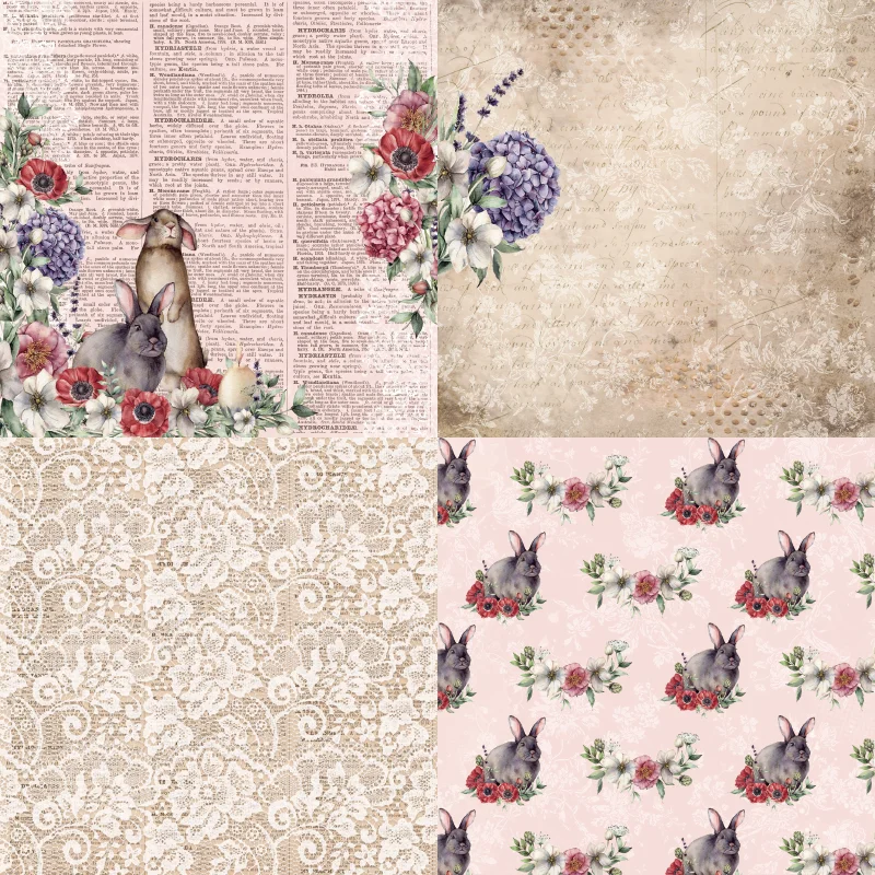 Scrapbooking Paper Scrapbook Paper Craft Paper Scrapbooking Material 24 sheets 6"X6" Flower Easter Paper Pack Handmade Craft Background Pad Card