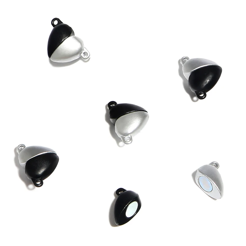 3sets/lot Love Heart Magnet Buckle Strong Magnetic Clasps Necklace Bracelet  Buckle Connectors End Caps DIY Jewelry Making