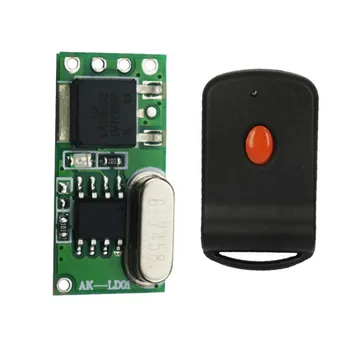 

Universal RF 315/433MHz One Button Wireless Remote Control 5-18V Micro LED Controller Panel For Gate/Garage/Electric Doors