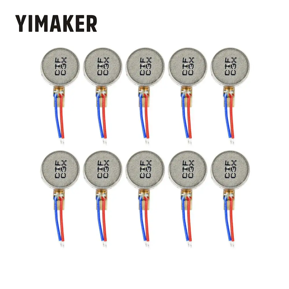 YIMAKER 10 шт. мини вибромотор DC3V-4.2V 0930 плоская кнопка типа Moteur для мобильного телефона планшета бытовая техника