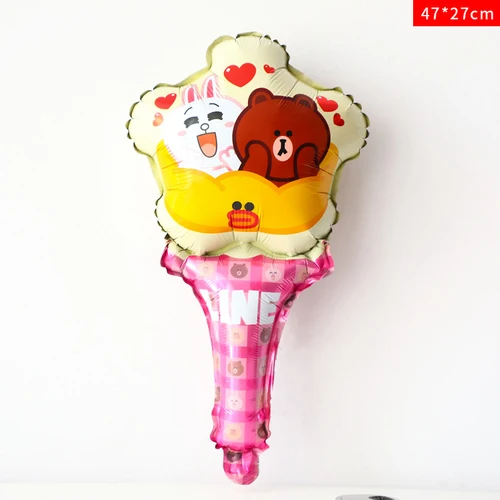 Flower combination Кролик Кони коричневый медведь тема ребенок день рождения год украшение настенный шар мультфильм воздушный шар - Цвет: Flower combination