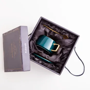 

Ceramic Luxury Coffee Cup With Spoon European Coffee Cup And Saucer Kubki Ceramiczne Vintage Coffee Tea Coffe Mug FF70C4