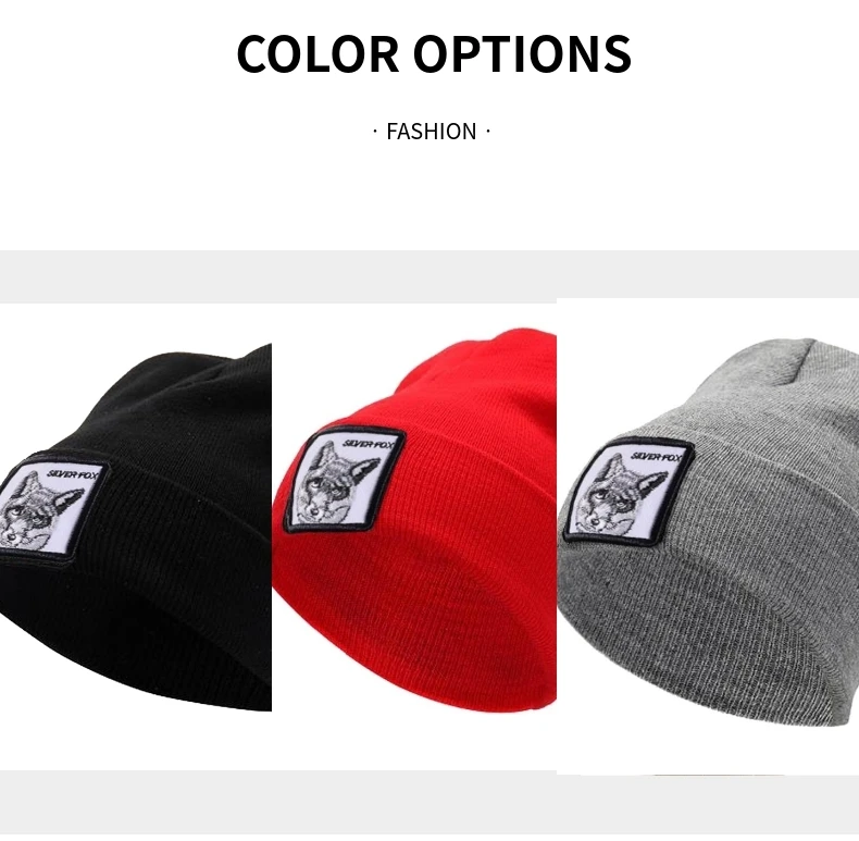 Зимняя шапка женская чистая черная теплая животных Skullies Beanies Мужская Осенняя вязаная зимняя шапка унисекс