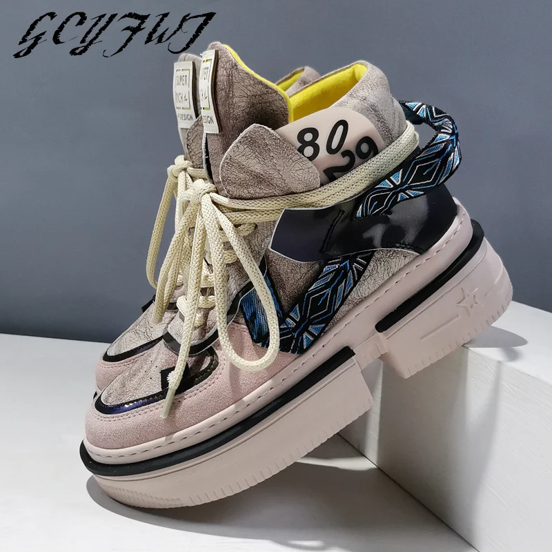 

Genuine Leather Womens Shoes Fashion Sneakers 2023 Winter Cotton Shoes Platform Casual Running Shoes Design Luxuri Ankle Boots